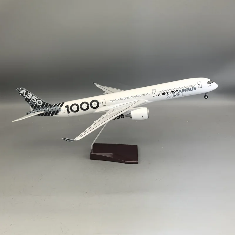 1/157 Scale 47Cm Model Diecast Resin Airplane Airbus A350-1000 Prototype XWB Airline Carbon Fiber With Light Collection Display