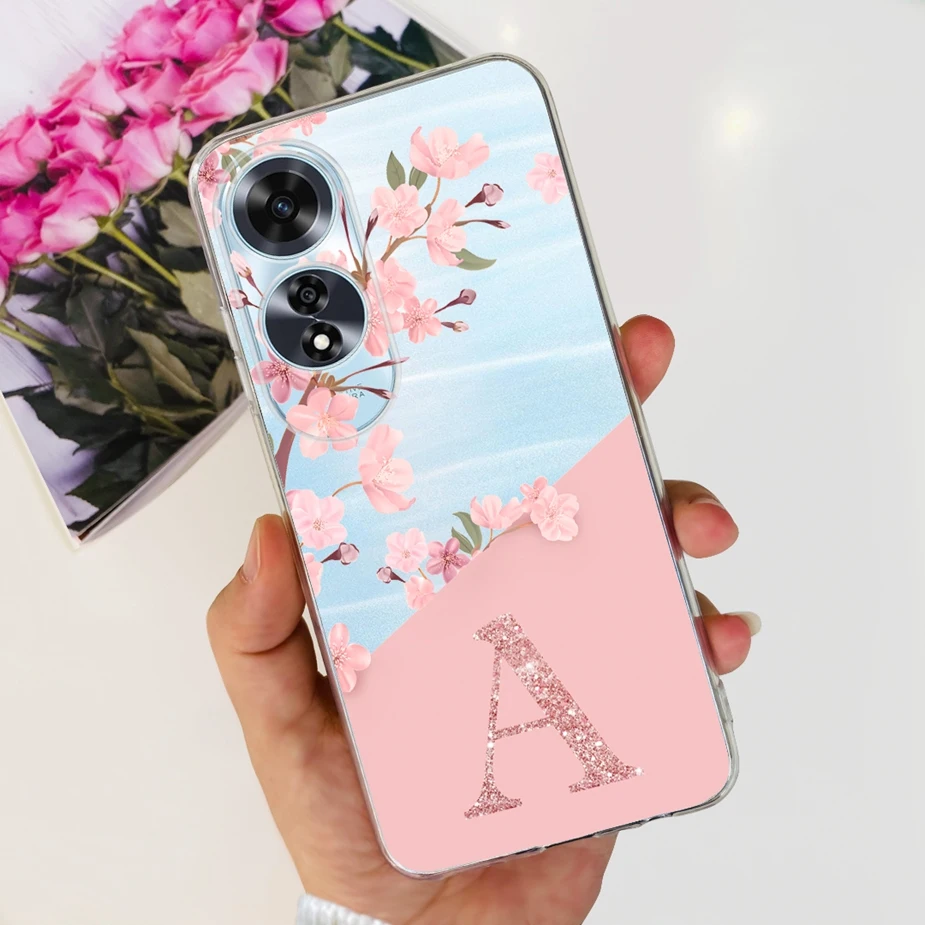 For Oppo A60 Case CPH2631 New Fashion Letters Cover Clear Silicone Phone Case For Oppo A60 A 60 OppoA60 Soft Fundas 6.67\'\' Coque