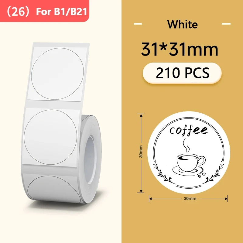 Niimbot Ronde Kleur Label Sticker zelfklevend Waterdicht Thermisch Sticker Label voor B1/B21/B3S Label NIIMBOT