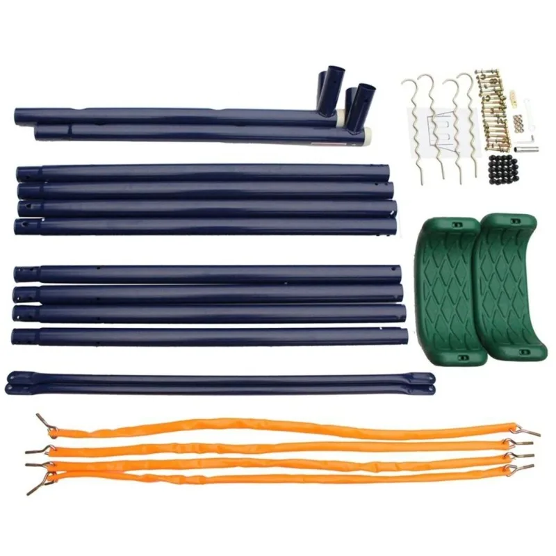 De dubbele stationschommelset voor kinderen is geschikt voor het schommelplezier in een pretpark voor binnen en buiten