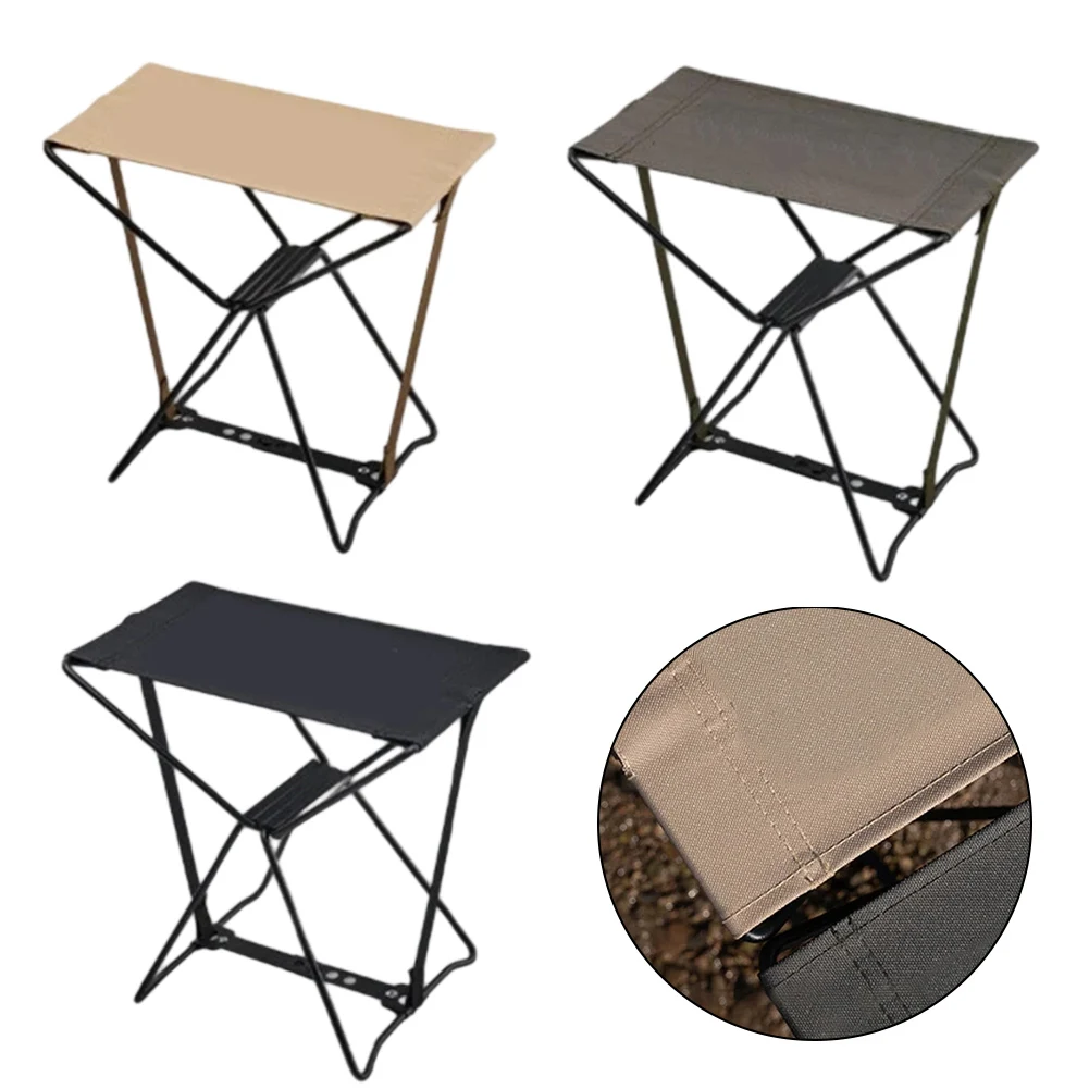 

1PCS Outdoor Folding Bench Lightweight Folding Camping Stool: Portable Aluminum Chair For Outdoor Camping Tools Accessories