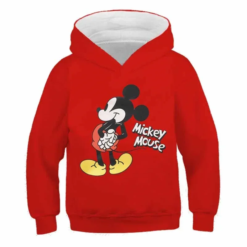 Streetwear Trend New TopsKids Long Sleeve Sweatshirts Casual Hooded Coat Donald Duck Mickey Mouse Printed Boys And Girls Autumn