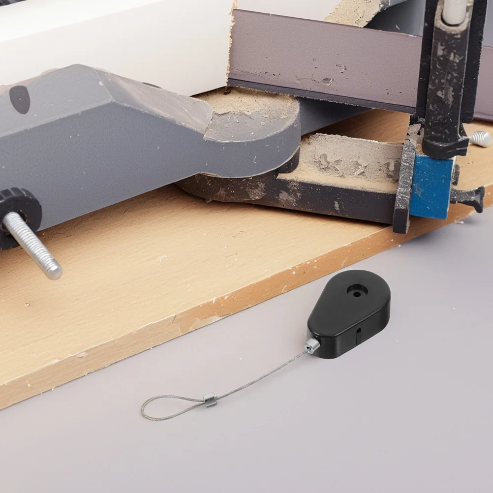 3 pçs caso de bloqueio de cabo retrátil automático anti-roubo suporte de fio de aço para cordão de segurança acessórios de cabo de segurança