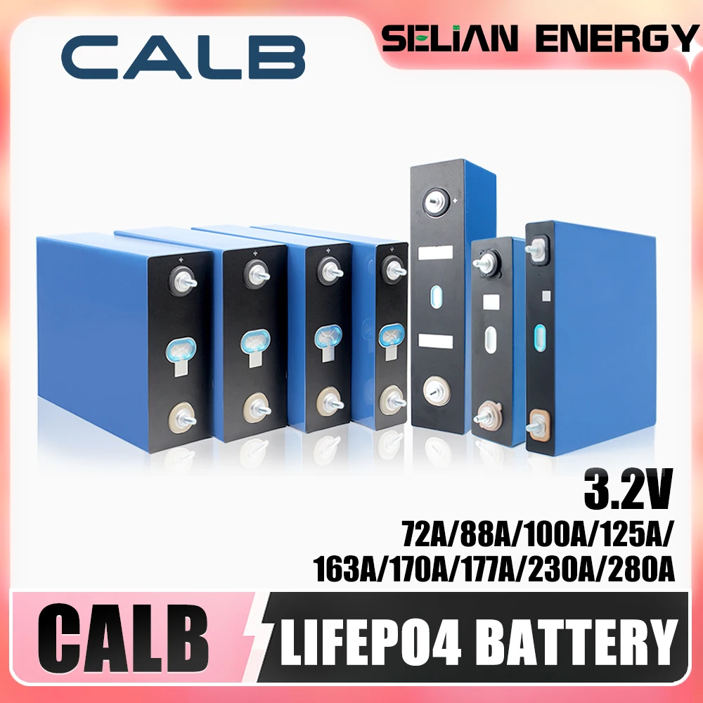 CALB 3.2V 100ah~314ah LiFePO4 Battery Rechargeable Cell Free Busbars For Solar Energy DIY 4S 12V 8S 24V 16S 48V Battery Pack