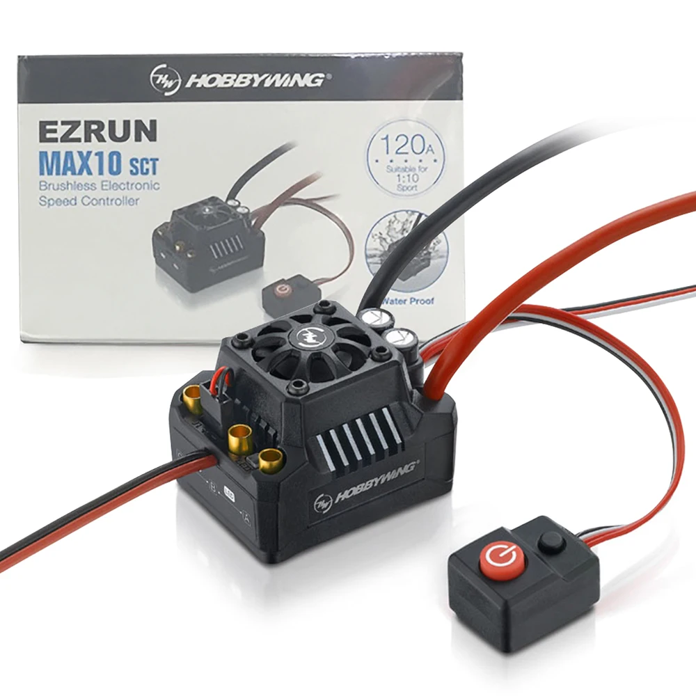 Hobbywing EZRUN MAX10-SCT 120A Waterproof Brushless ESC with 6.0-7.4V 4A BEC for 36series Motor