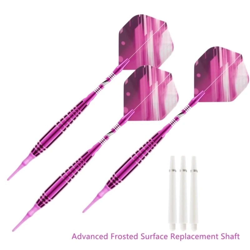 

A1A2 3 Pack Soft Tip Darts Profession 19g Metal Darts Set with PET Flight, Aluminum Darts Shafts, Rings & Tool Darts Box