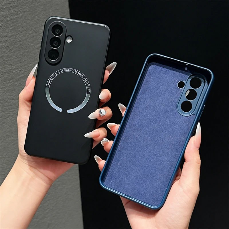 For Magsafe Magnetic Soft Silicone Case For Samsung Galaxy S26 S25Edge S23 S21 S24FE S22 Ultra Plus A57 A17 A56 A37 A55 A26 Case