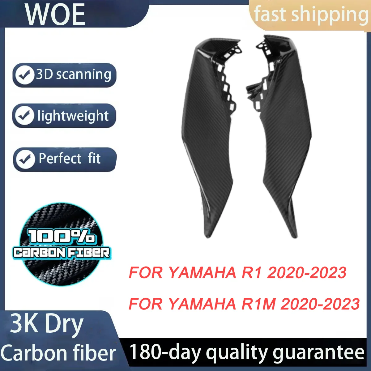 

3K 100% Dry Carbon Fiber Motorcycle Fairing kits Rear Fender for YAMAHA R1 R1M 2015 2016 2017 2018 2019 2020 2021 2022 2023