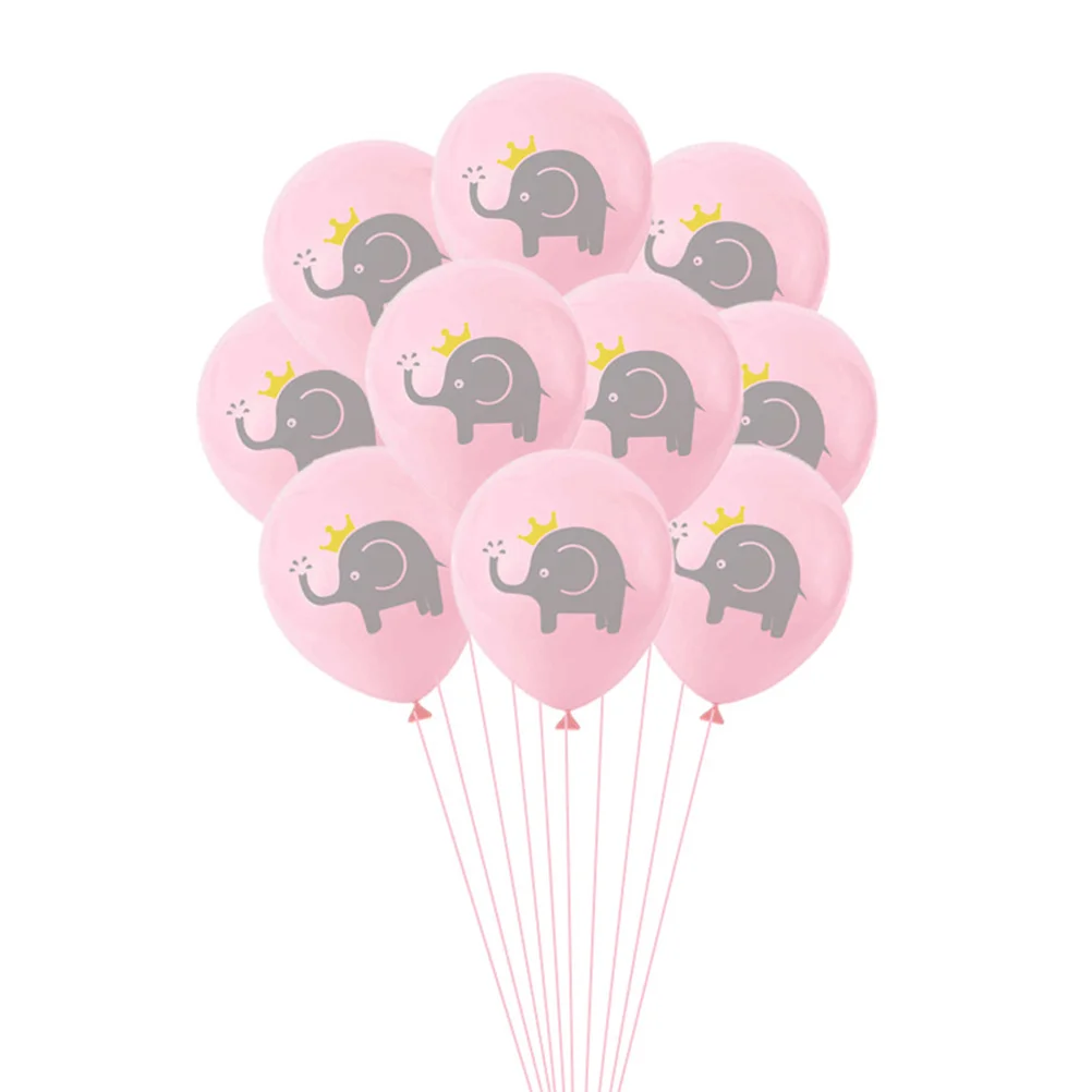 

30Pcs Cartoon Elephant Balloons Set 12 Inch Light Blue Pink Thick Safe Birthday Party Decoration Shower Party Supplies
