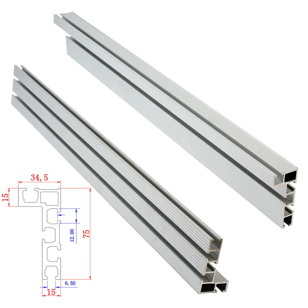 Imagem -03 - Liga de Alumínio T-tracks Slot Miter t Track Jig Miter Bar Slider Tabela Saw Router Tabela T-slot Faça Você Mesmo Woodworking Tool 19 Tipos 30 45 75 tipo
