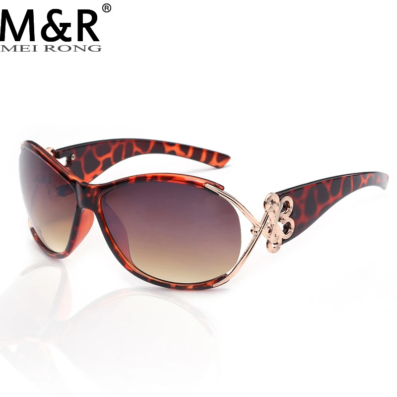 

2023 New Fashion Women's Large Frame Sunglasses Retro Leopard Pattern Oval Eyeglass Frame Outdoor Street Shot Gradient Sunnies