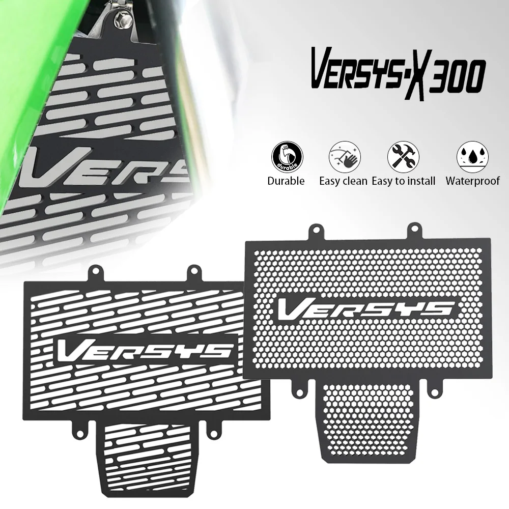 

Motorcycle VERSYS Aluminum Radiator Grille Cover Guard Protection FOR KAWASAKI VERSYS-X-300-ABS KLE300 2017-2023 VERSYS-X 300