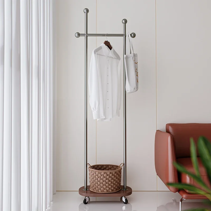 Medieval retro floor coat rack Home Internet celebrity clothes rack Living room indoor vertical simple hanger
