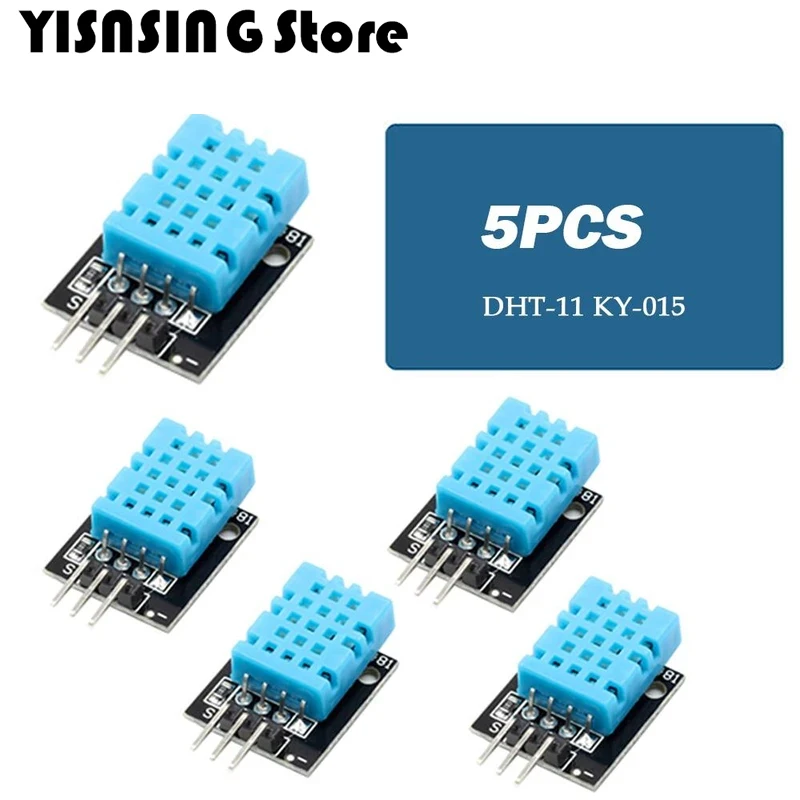 5/10 pçs inteligente 3pin KY-015 DHT-11 dht11 módulo sensor de temperatura e umidade relativa digital pcb para arduino diy starter kit