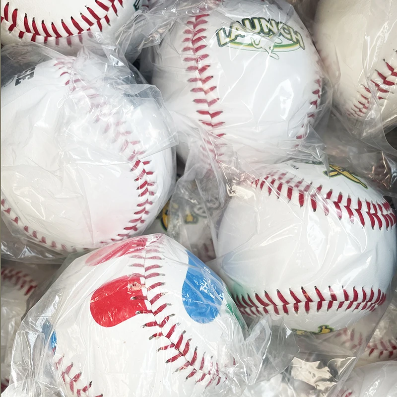 Handmade Baseball Ball Group For Outdoor Game Training PVC Soft Solid Foam Bouncy 9-inch 3Pcs Bouncy Ball Group For Outdoor