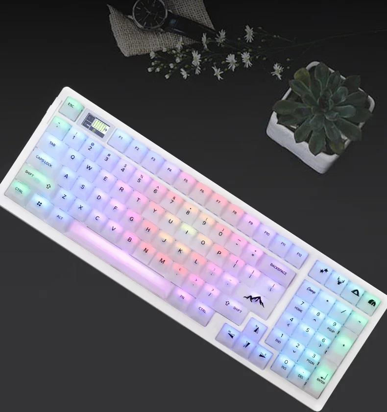 Fog Keycap, Double Shot INS Style Keycaps voor mechanisch gamingtoetsenbord, PBT OEM-profiel Keycap