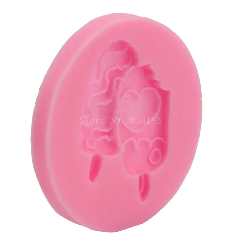 ไอศกรีม lolly ซิลิโคน Fondant สบู่ 3D แม่พิมพ์เค้ก Cupcake Jelly Candy ช็อกโกแลตตกแต่งเบเกอรี่เครื่องมือแม่พิมพ์ FQ2186