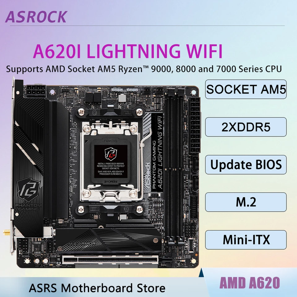 Asrock B550 + Ryzen5 5600x + メモリ32GB ASRock B550 ITX Motherboard for Ryzen 5600X 5800X3D