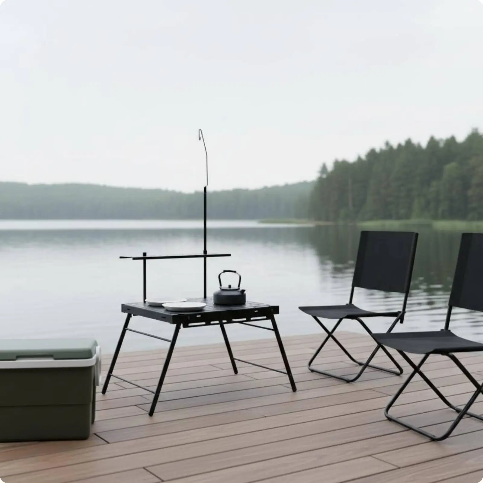 IGT Camping Table Stain-Resistant Camp Table Compact Storage