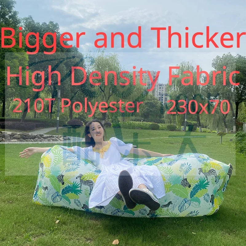 

Lazy inflatable sofa Portable folded Fabric air storage sofa cushion outdoor picnic inflatable sofa mat inflatable garden bed