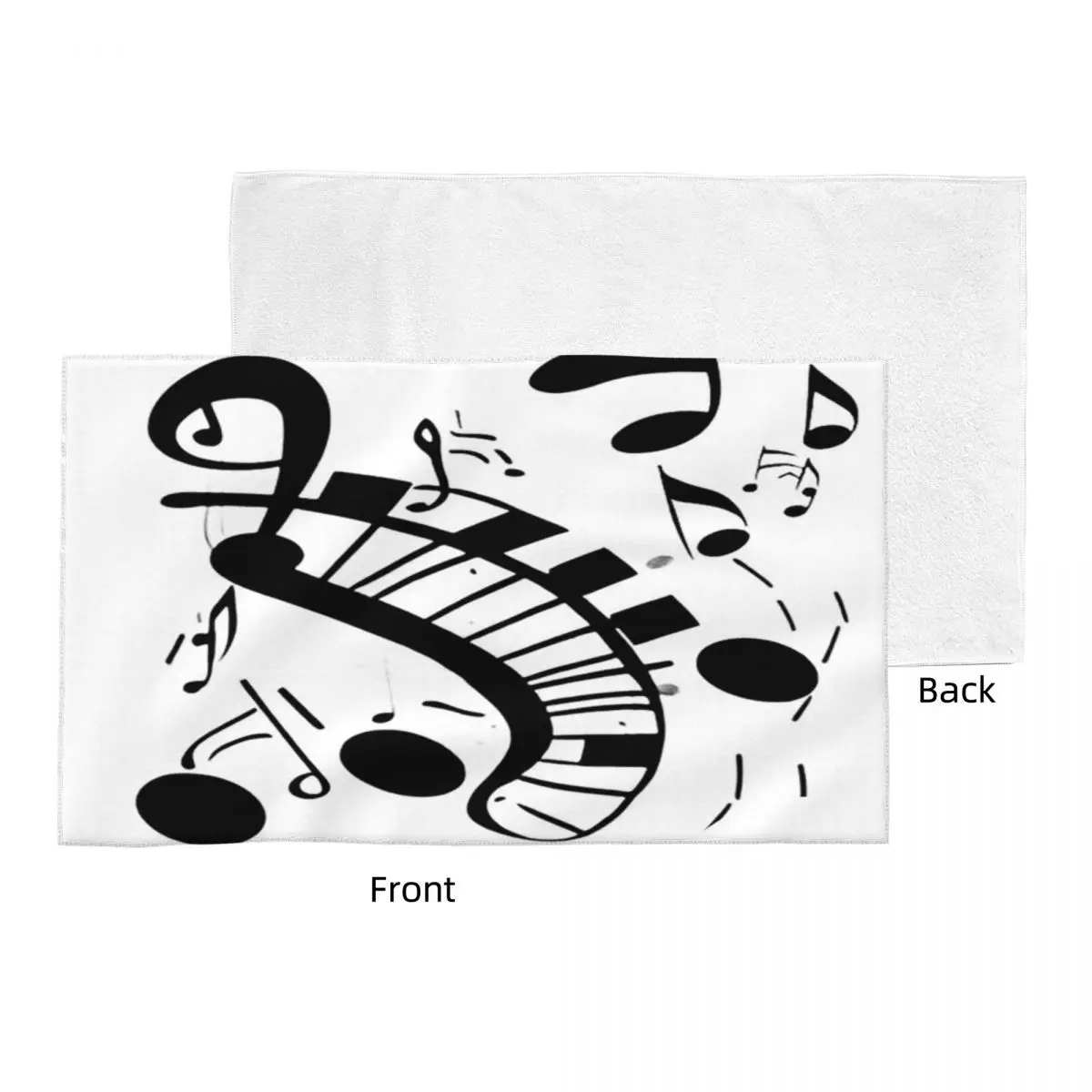 Custom Abstract Piano Keys With Musical Notes Soft Face Towel Quick Dry Pool Bath Cotton Towels Absorbent Quick
