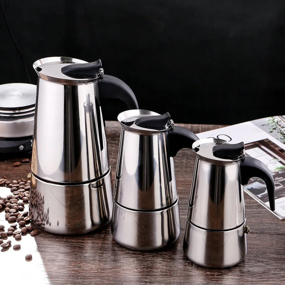 4/6/9 Cups Moka Pot Caffe Machine Espresso Cups Coffee Makers Latte Percolator Stove Top Moka Coffee Maker