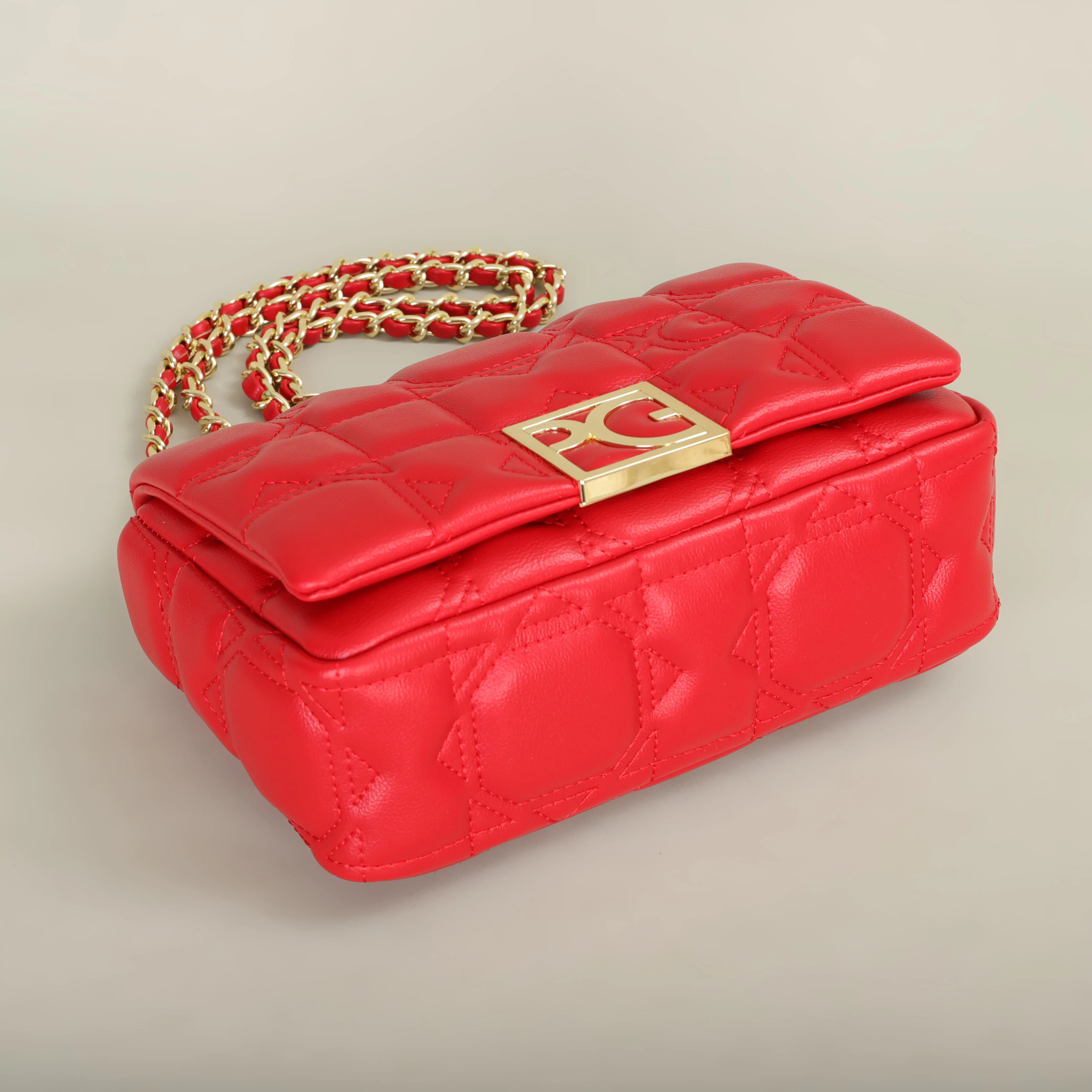 PG Schultertasche 2026 Einfaches, hochwertiges Design mit gestickten Buchstaben, Klappdeckeltasche, modische Damen-Umhängetasche für den Alltag. – Detail 10