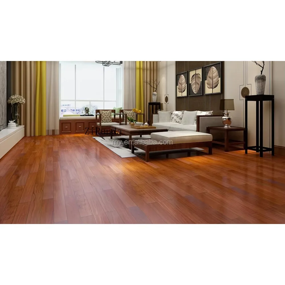 Versione personalizzata di pavimenti in legno massello, pavimenti in legno duro di teak naturale