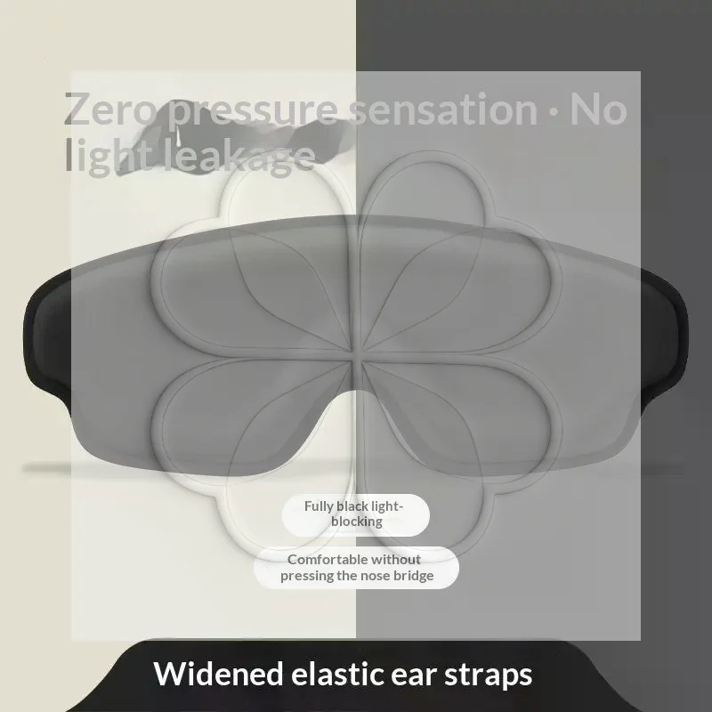 3D Contoured Sleep Eye Mask 100% Light Blocking Breathable Comfortable Eye Cover for Meditation Night Sleep Travel