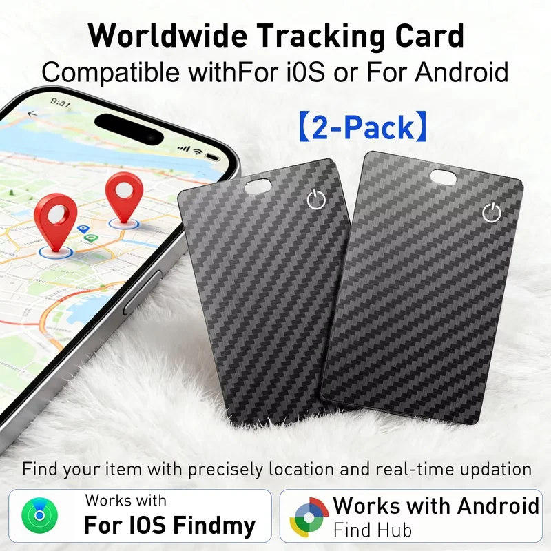 Smart Air Tag GPS Tracking Card for IOS and Android Lost and Found Alert Device. Wallet/Card Locator Smart Card.