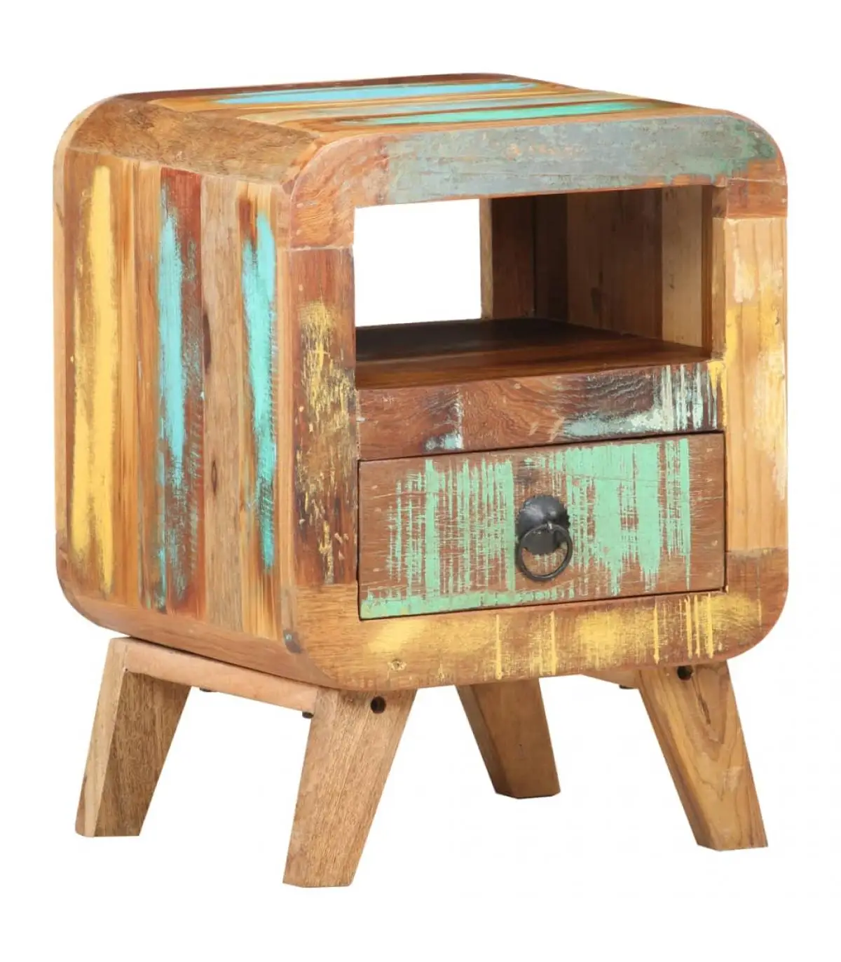 30x30x41 cm recycled solid wood bedside table