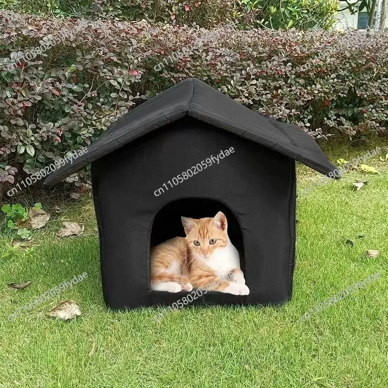 Waterproof Outdoor Pet House Thickened Cat Nest Tent Cabin Pet Bed Tent Shelter Cat Kennel Portable Travel Nest Pet Home