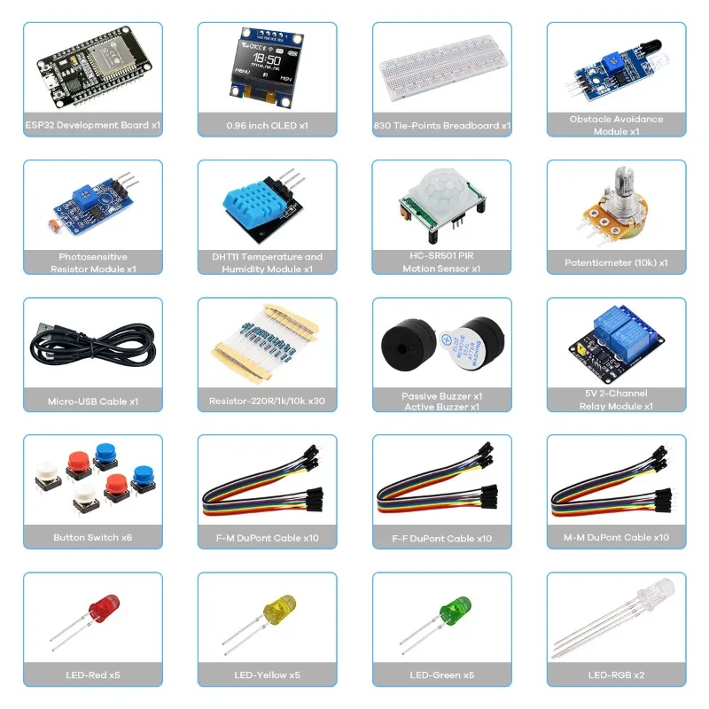 Package ESP32 Module Kit Starter Kit for ESP32 ESP-32S WIFI Module