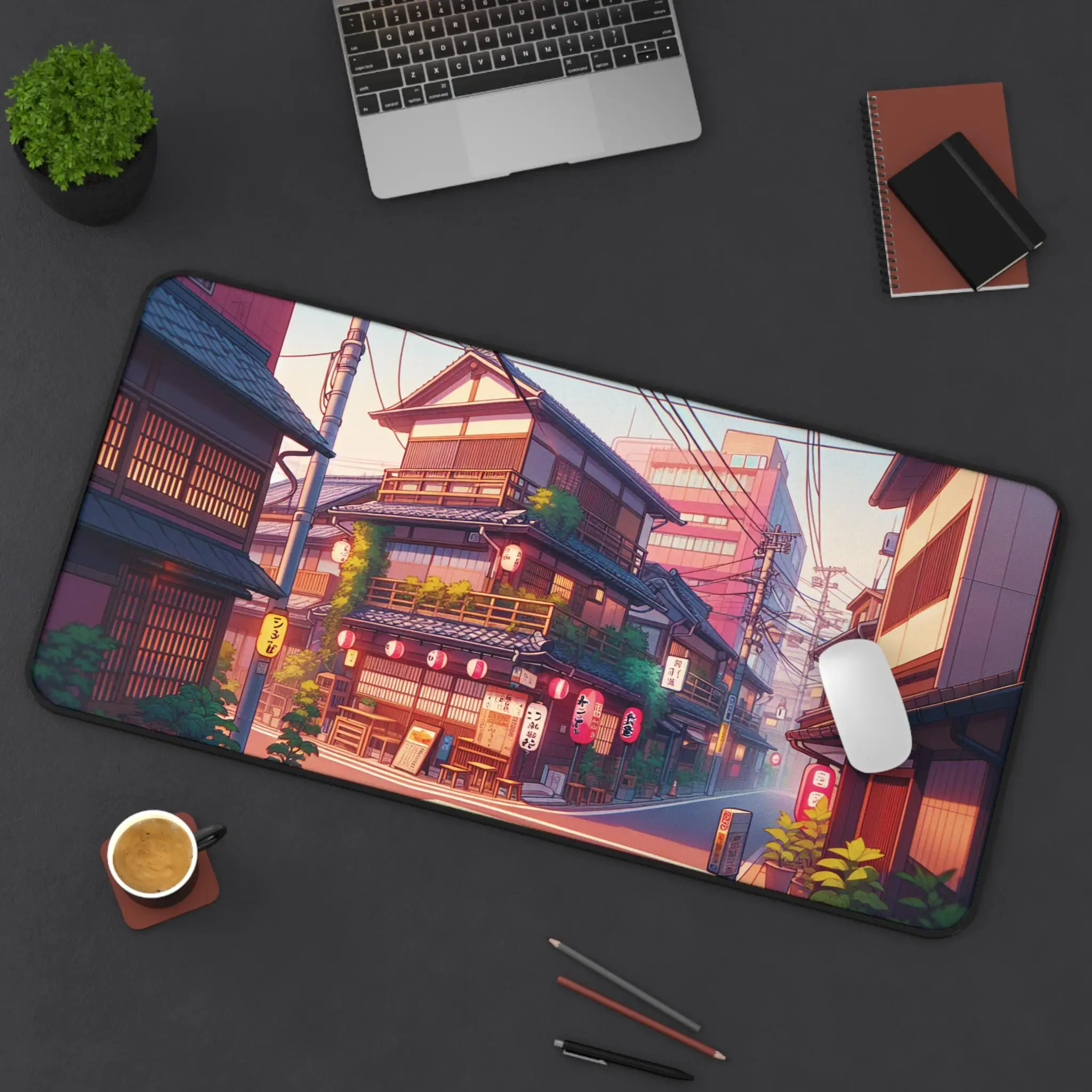 

Cute City Street Table Mat,XXL Gaming Mouse Pad, Suitable As A Decorative Gift for Cozy Workspaces and Anime Enthusiasts