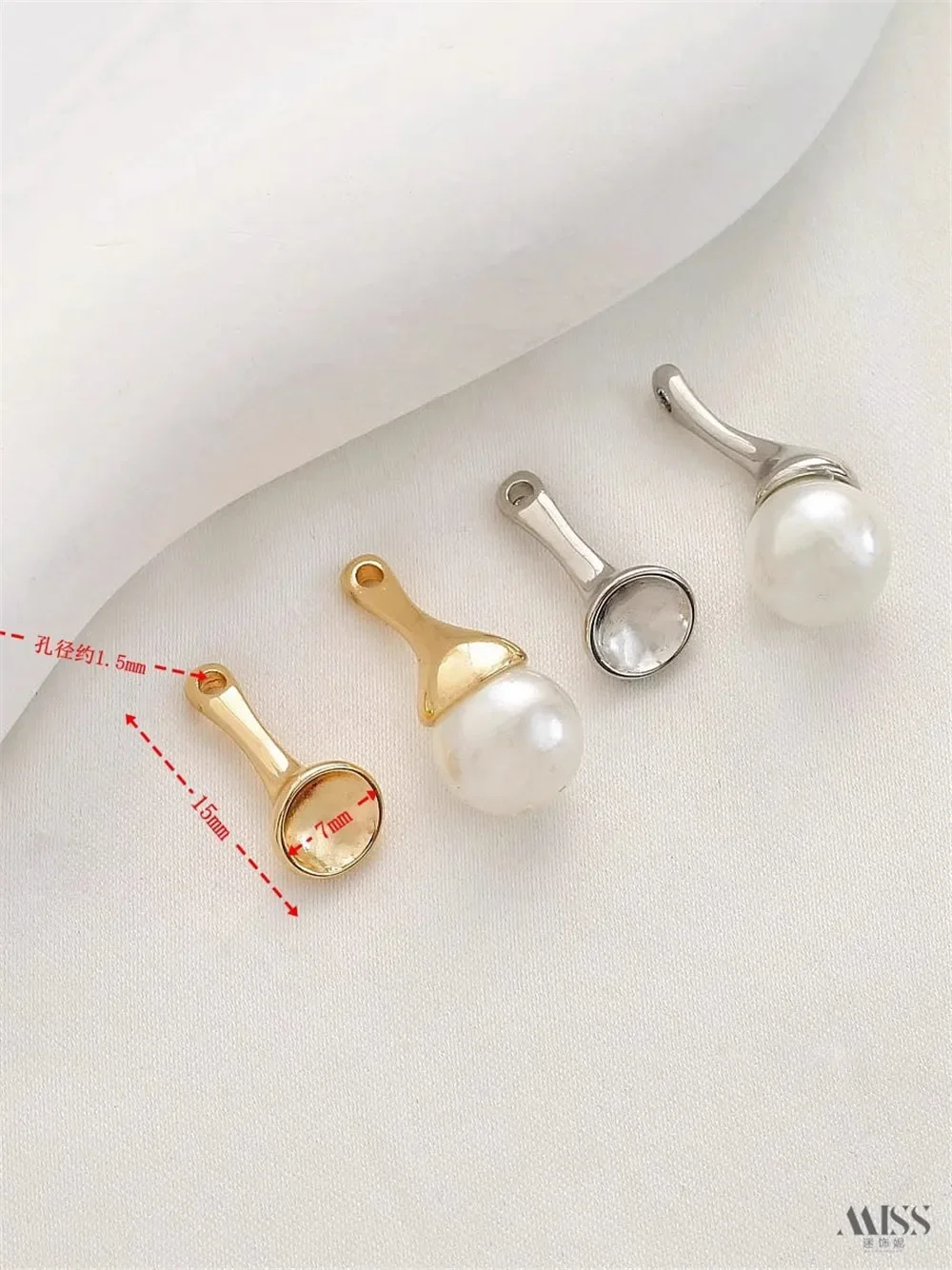 

14K Package Gold Colored French Earrings Pearl Suspension Ear Pins Hanging Accessories DIY Handmade Earrings Ear Accessories