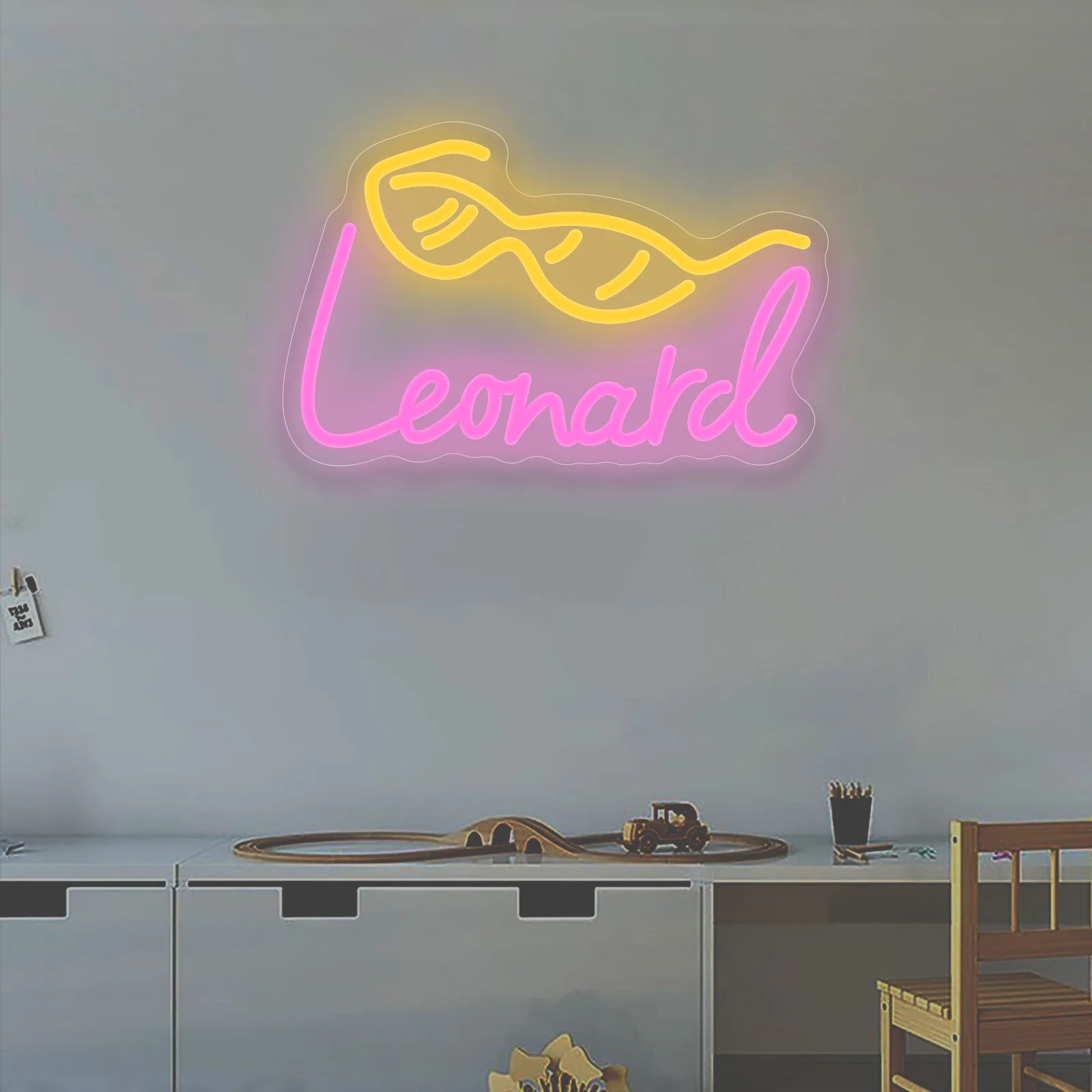 

Leonard Dinosaur Skeleton Neon Sign LED Night Light USB Powered KidsRoom Aesthetic Nursery Wall Art Boy Bedroom Decoration Gift