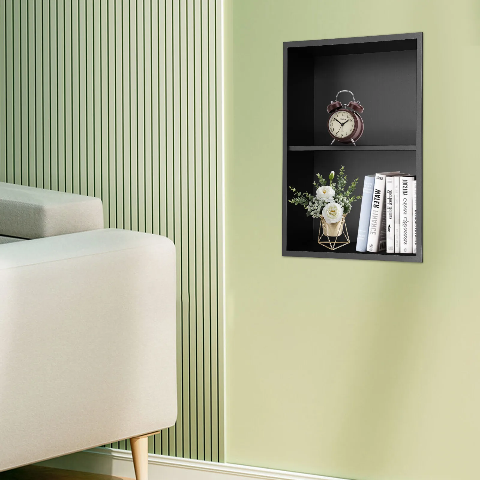 

Recessed Shower Niche Bathroom Kitchen Storage Cabinet 304 Stainless Steel Waterproof Wall Mounted Organizer