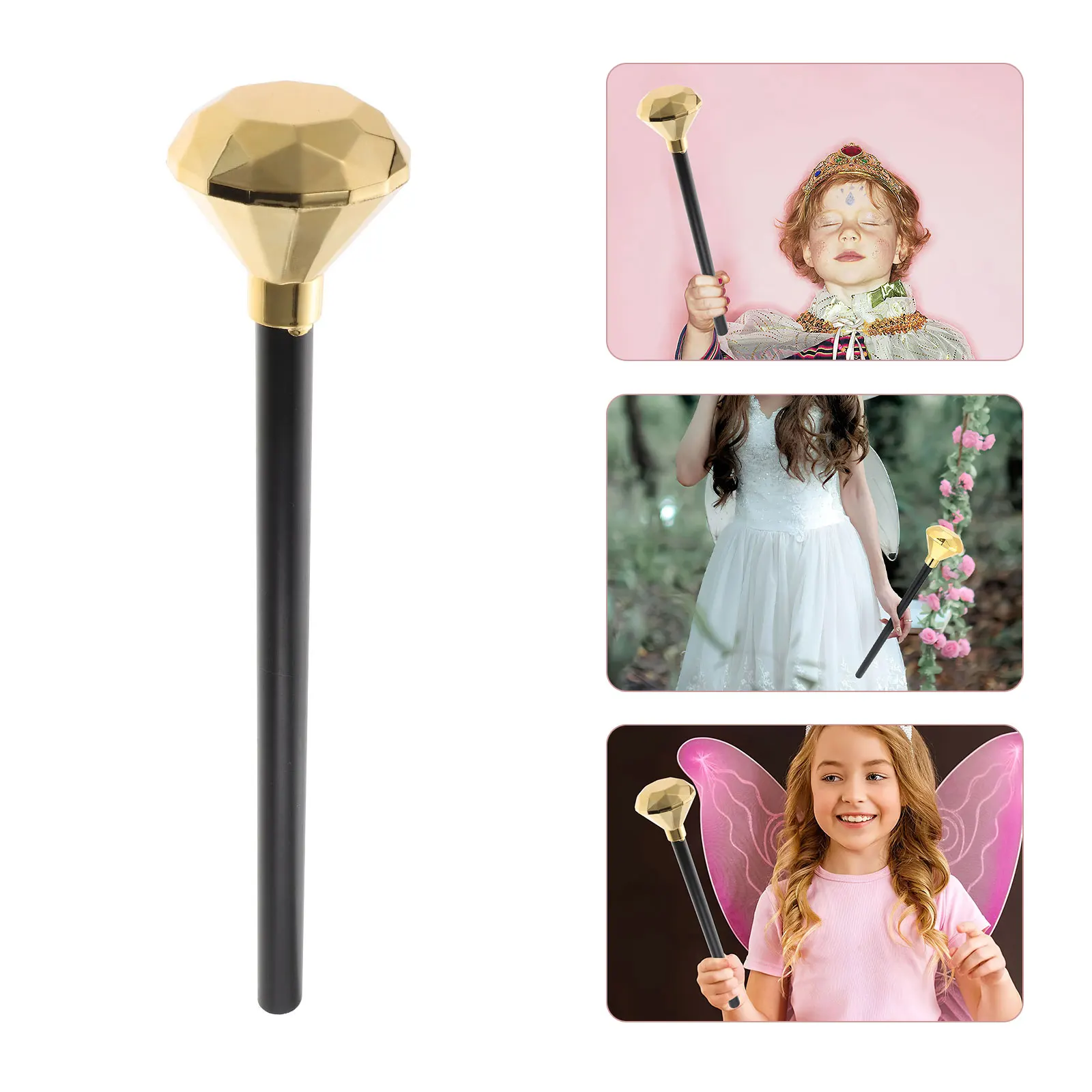 

Kids Diamond Plastic Halloween Costume Accessory Kids Cosplay Party For Children Costume Prop Halloween Light Weight Scepter For