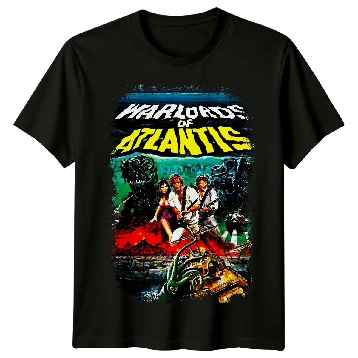 Warlords of Atlantis (1978) Movie Poster Inspired T-Shirt Retro 80s Tee