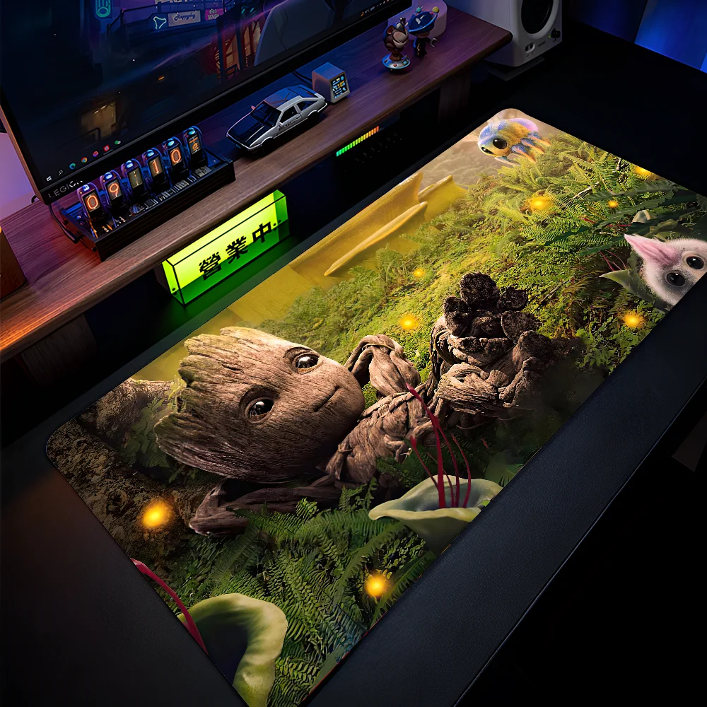 Cute G-Groot Mousepad Large Gaming Mouse Pad LockEdge Thickened Computer Keyboard Table Desk Mat