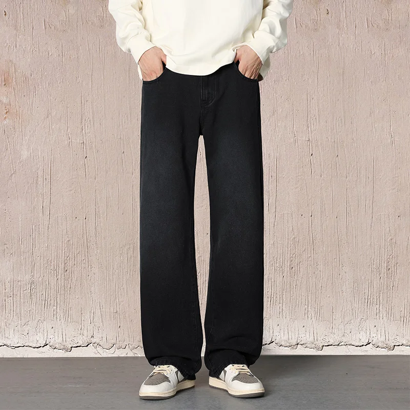 

Новые элитные джинсы для мужчин, осень/зима 2025, винтажные прямые длинные брюки для мужчин