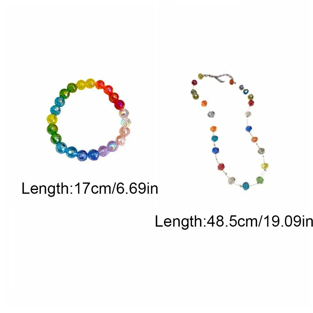 Collana di perle arcobaleno fresche Girocollo Corda a mano Collana colorata Gioielli Bracciale Collana da spiaggia Mare