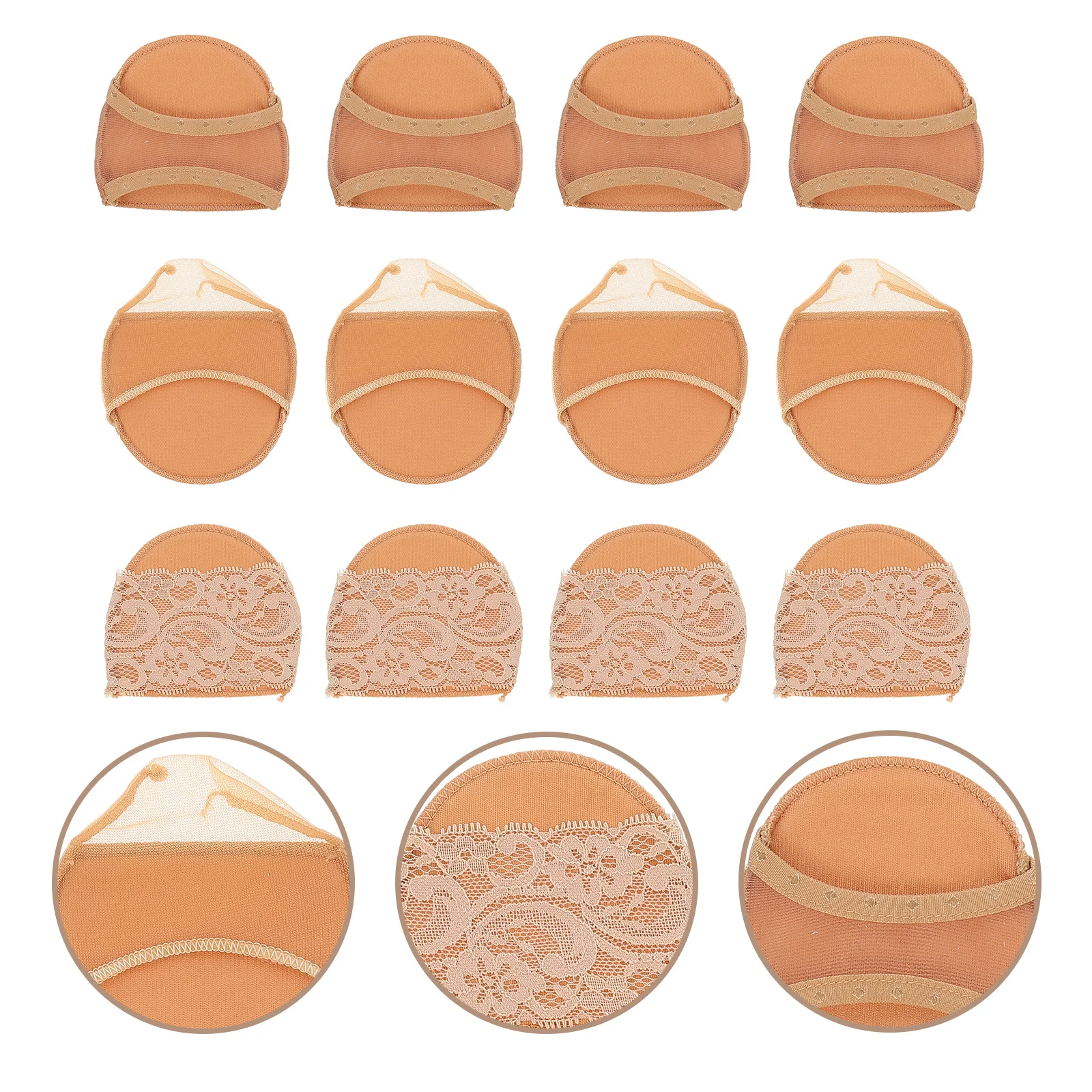 نصف النخيل الجوارب المضادة للانزلاق الأمامية وسائد عالية الكعب إدراج تنفس العرق ماصة القدم لتخفيف الآلام حامي وحيد