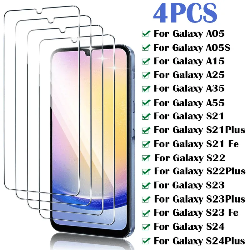4Pcs Tempered Glass…