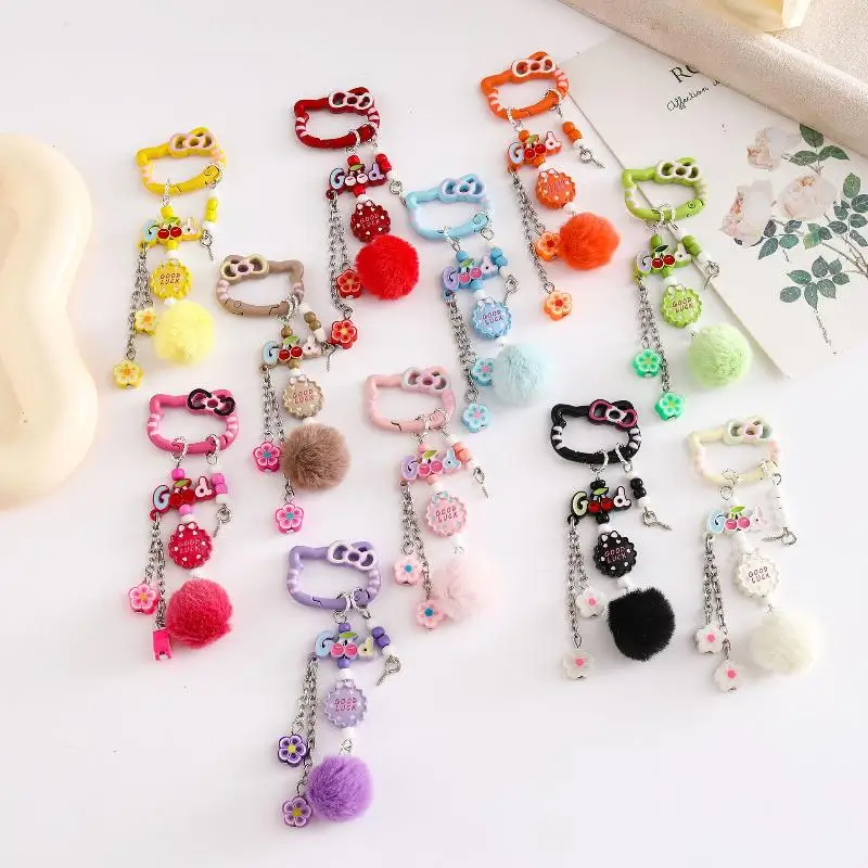 Sanrio Plüschball HelloKitty Schlüsselanhänger für Taschen DIY Schmuck Handykette Tasche Charm Handtasche Dekoration