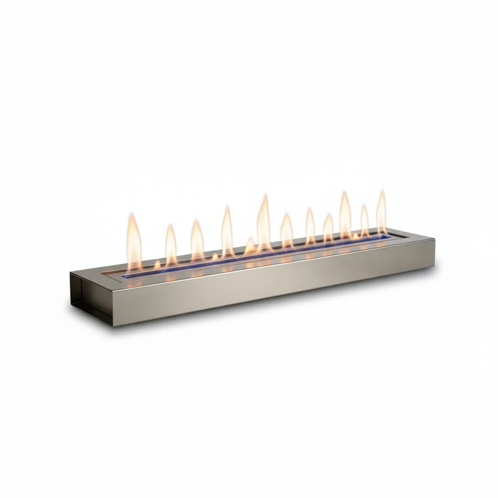 Bioethanol Fireplace Insert, 500mm Stainless Steel Linear Ethanol Burner, Modern Remote Control Indoor Ventless Fireplace