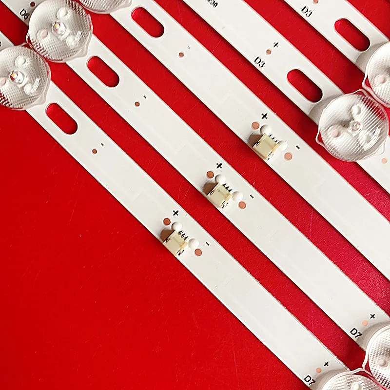 Tira LED para ZN-43W08H-3 80703 DLED43-DT-013-ZX K3Z522H 3V, 6PCs