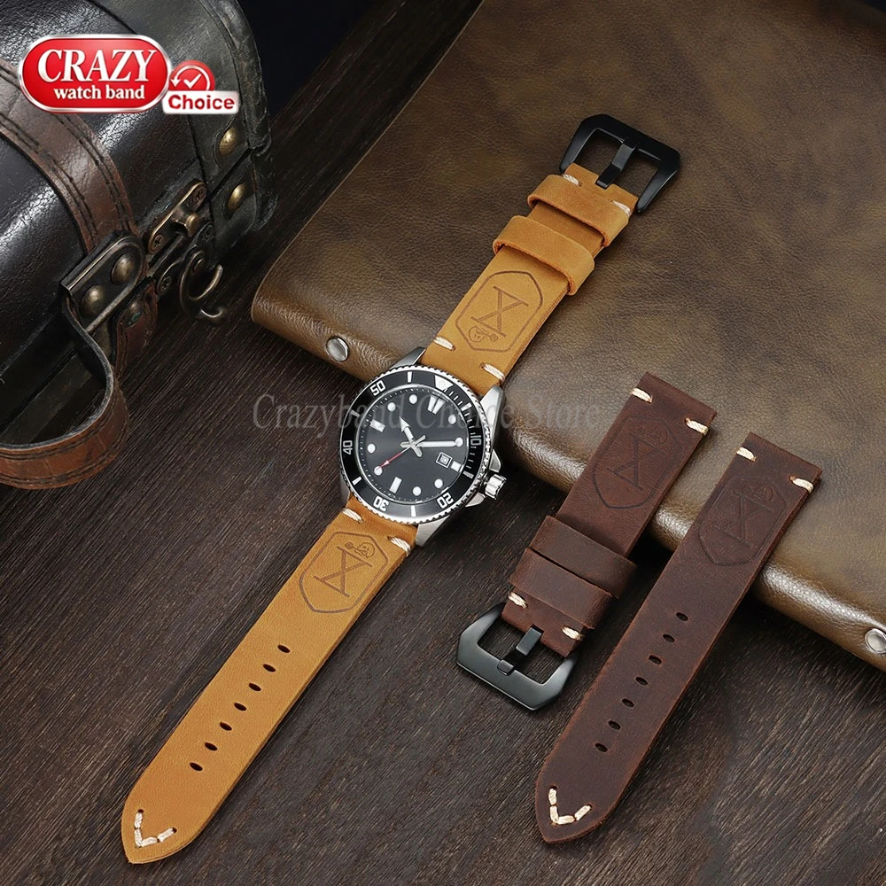 Handmade Cowhide Watch Band 20 - đánh giá và giá Suede Strap Watch