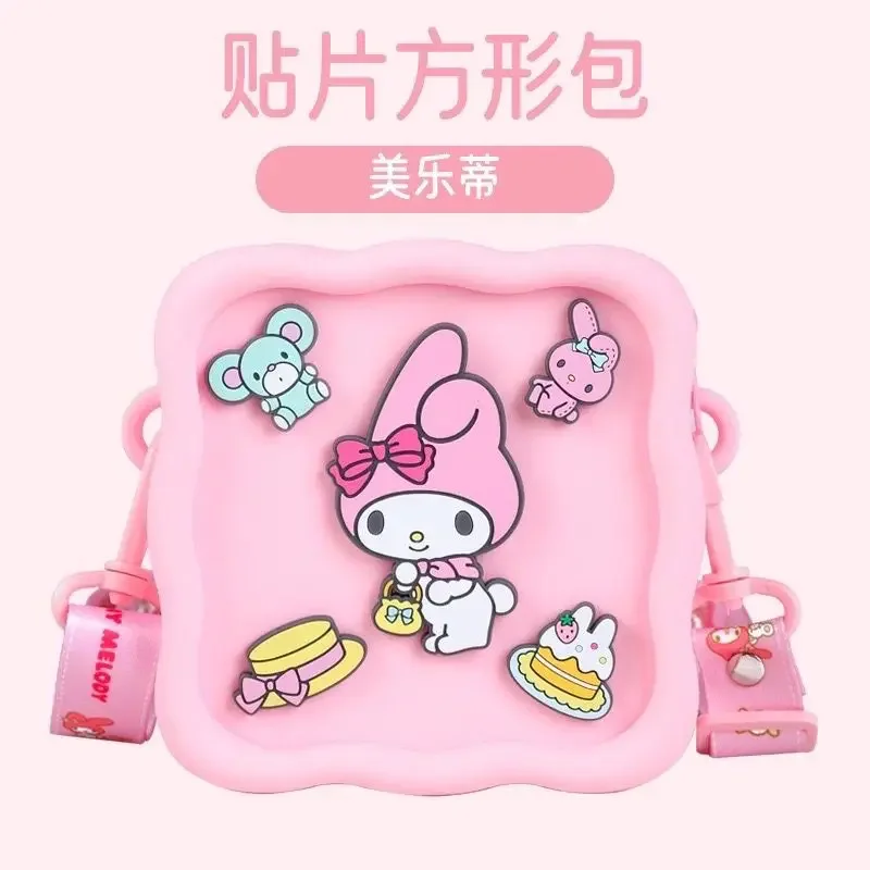 Sweet Sanrio Cinnamoroll Hangyodon Anime Kawaii Ins bolso cruzado para niños, lindo monedero de almacenamiento de dibujos animados My Melody, regalos para niños