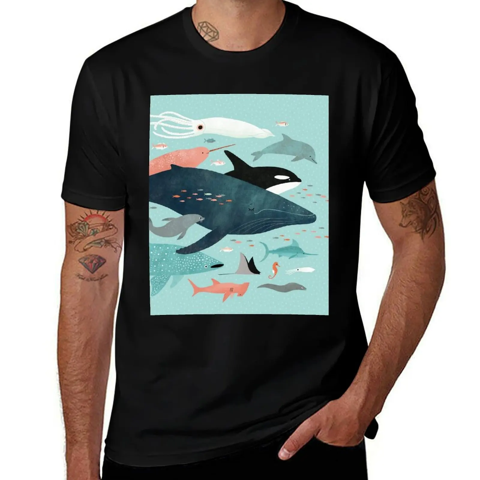 

Under the Sea Menagerie T-Shirt men t shirt cotton 100% anime t shirts oversize anime tshirt T-shirt